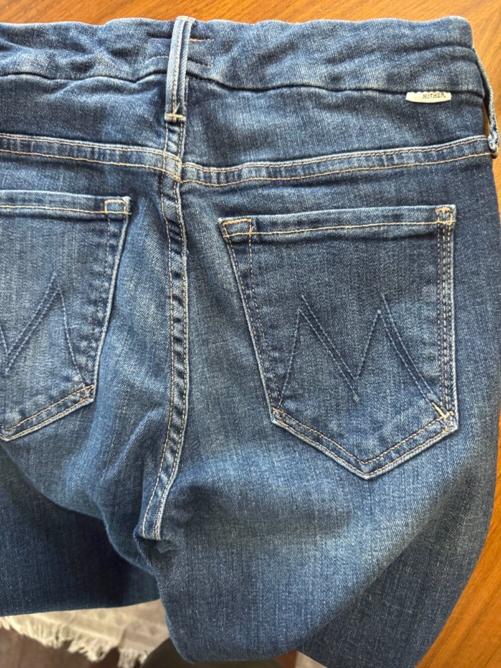 Mother Looker Ankle Fray Girl Crush Blue Jeans Women's Size 26 - Picture 4 of 7